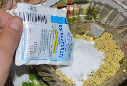 Prepararea otravii pentru gandaci cu acid boric