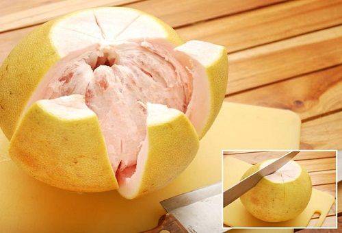 pomelo cu fructe exotice coapte