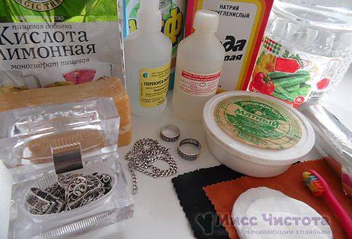 Ingrediente pentru curățarea argintului