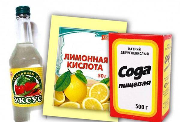 Oțet, acid citric și sodă