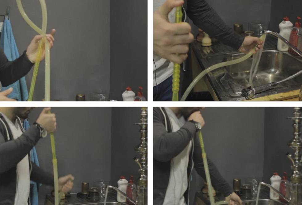 curățarea furtunului shisha