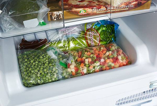 Legume congelate la congelator