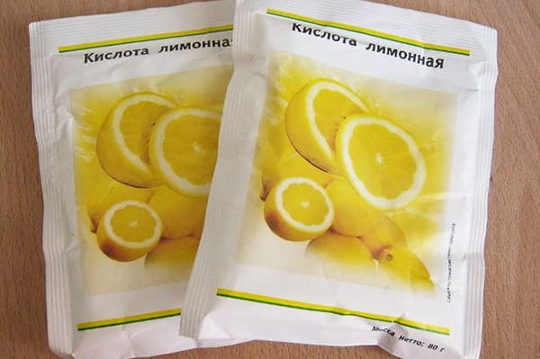Două pachete de acid citric
