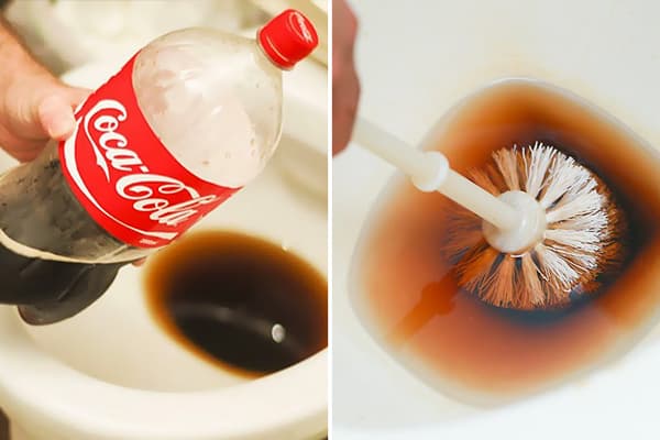 Coca-Cola curățare toaletă