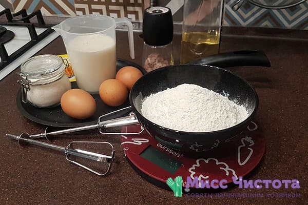 Ingrediente pentru clătite japoneze