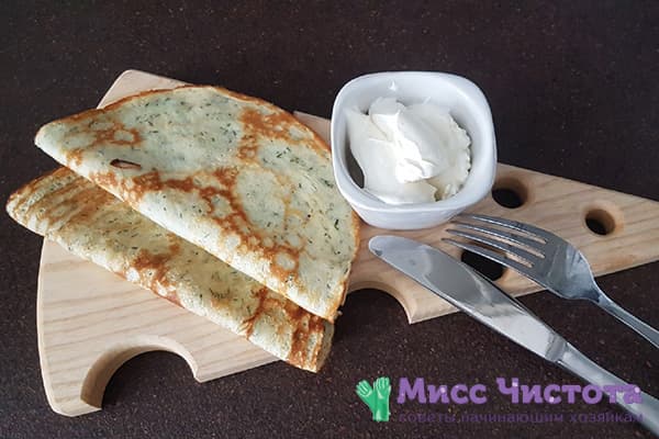 Clătite cu brânză pe kefir