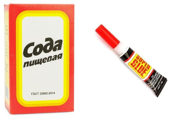 Un pachet de sodă și superglue