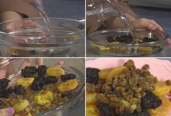 spălarea fructelor uscate