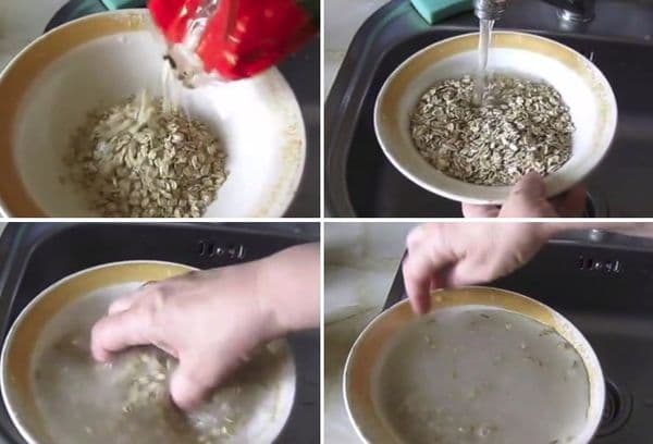 Curățarea făinii de ovăz înainte de gătit