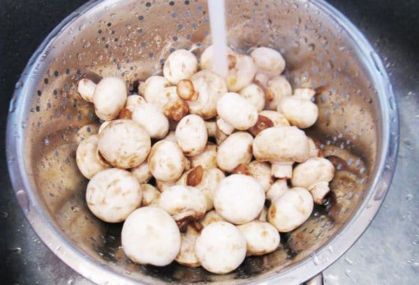 spălarea ciupercilor înainte de gătit