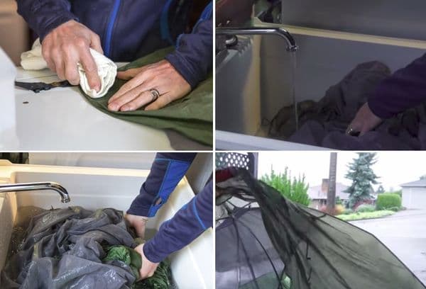 Curățarea manuală a corturilor