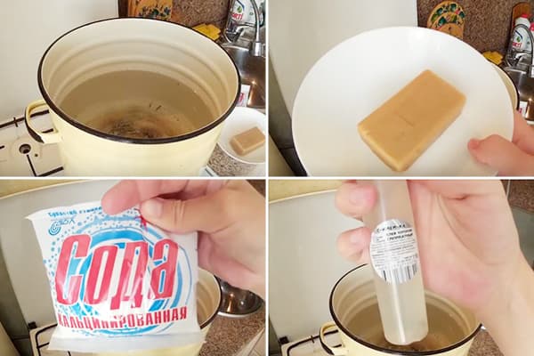 Ingrediente pentru curățarea tigaiei de depozite de carbon