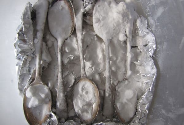 linguri de argint în sifon