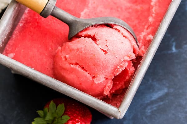Sorbet de căpșuni