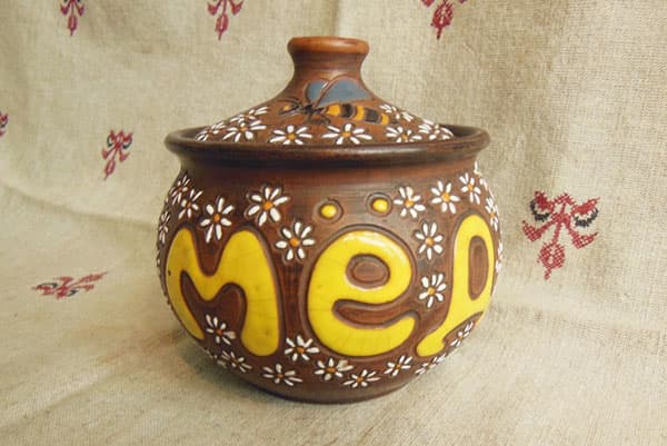 Pot de miere din ceramică